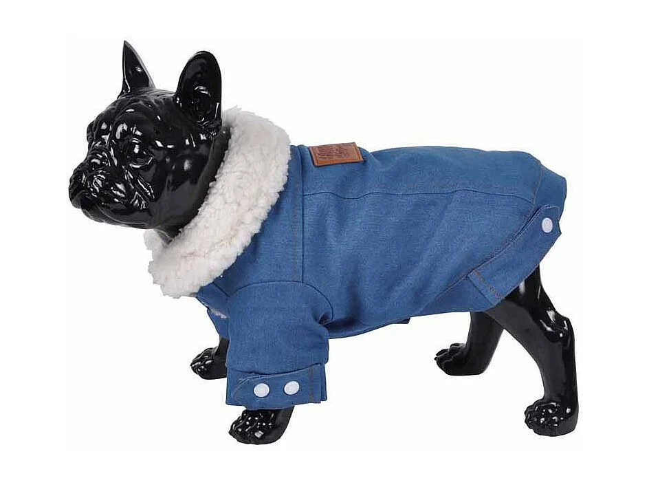 Vêtement pour Chien "Veste en Jean" 30cm Bleu