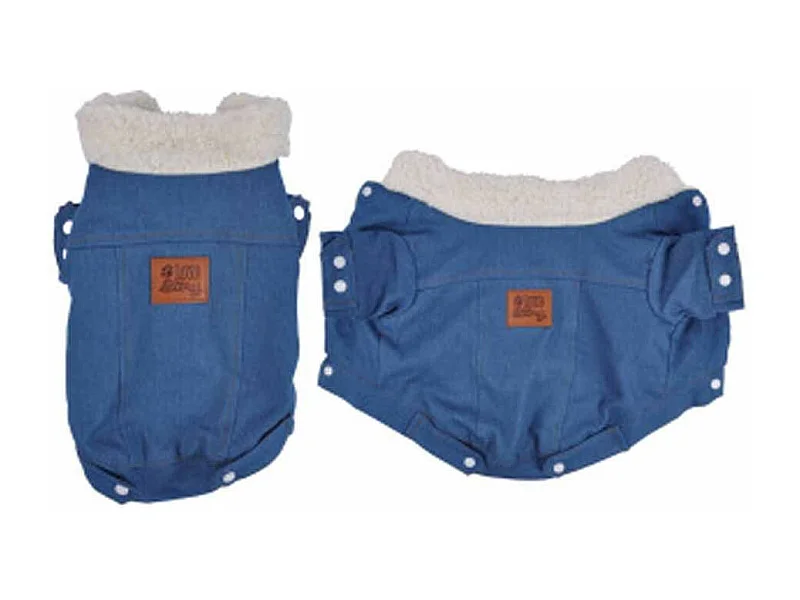 Vêtement pour Chien "Veste en Jean" 30cm Bleu
