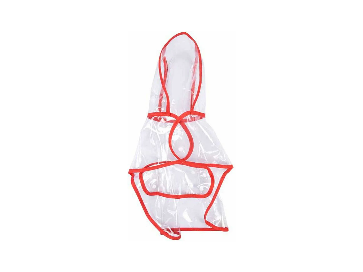 Imperméable pour Chien "Transparent" 30cm Rouge