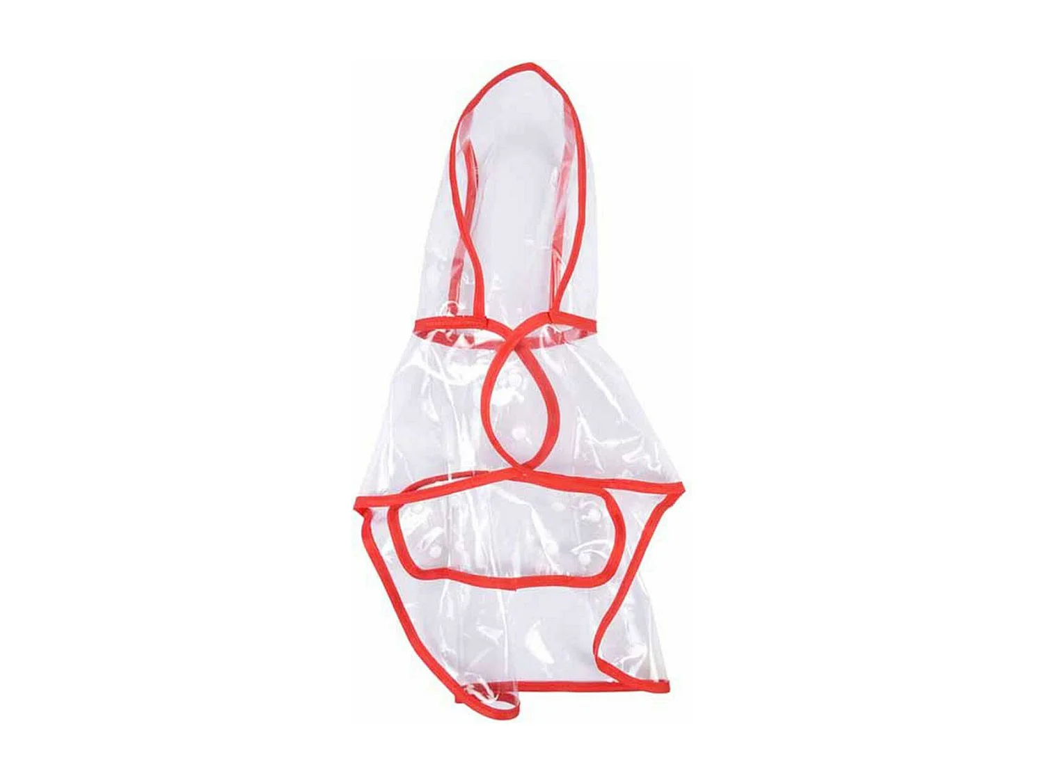Imperméable pour Chien "Transparent" 30cm Rouge