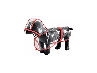 Imperméable pour Chien "Transparent" 40cm Rouge