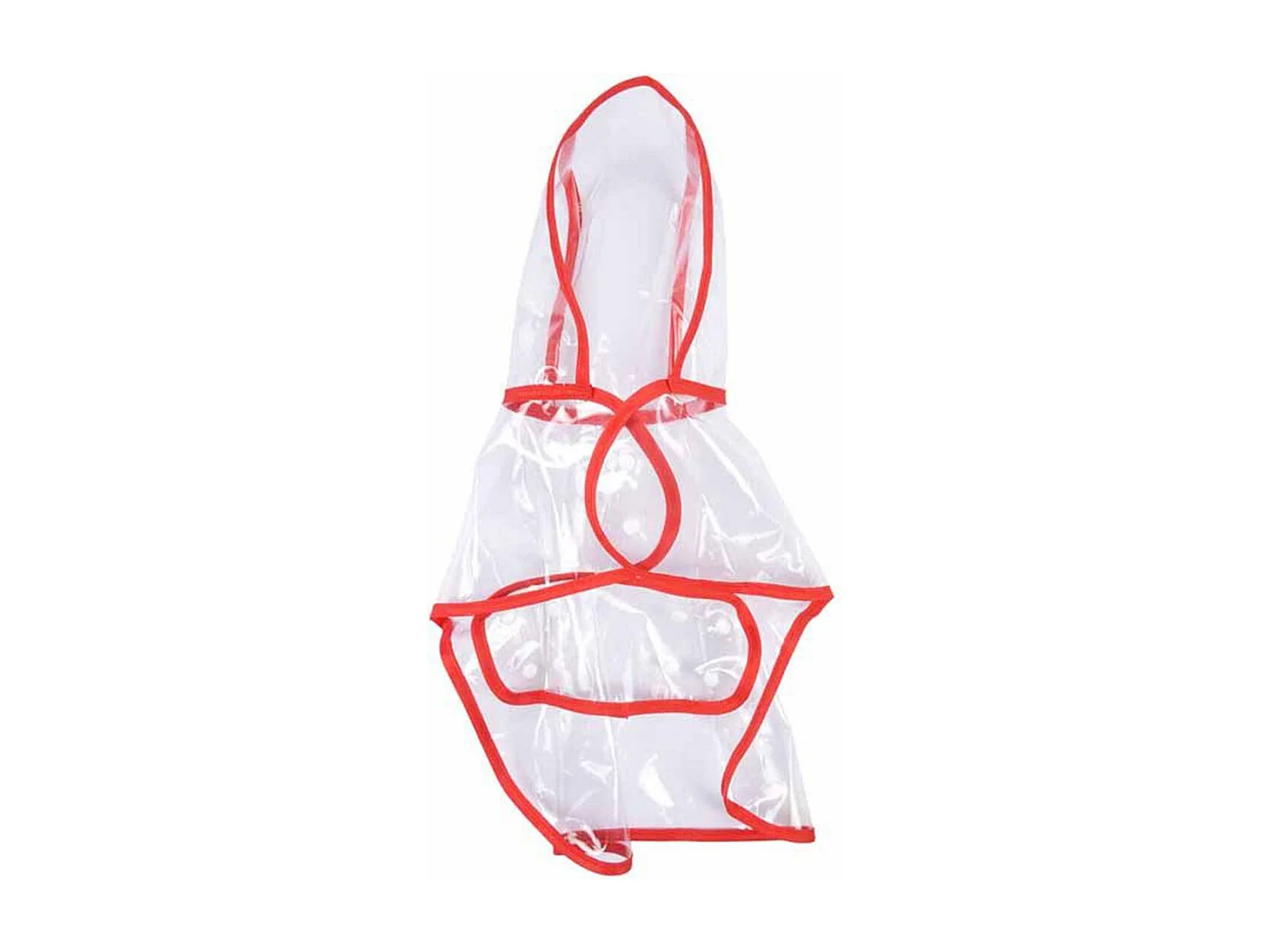 Imperméable pour Chien "Transparent" 40cm Rouge
