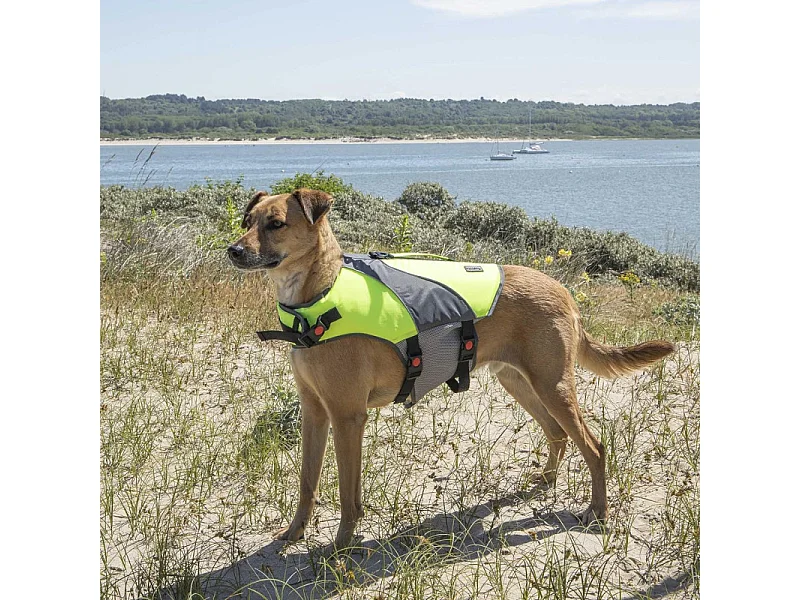 Gilet de Flottaison pour Chien "Réfléchissant" 48cm Jaune