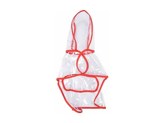 Imperméable pour Chien "Transparent" 50cm Rouge