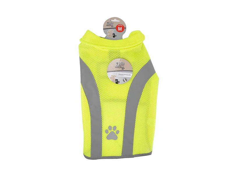 Gilet de Sécurité pour Chien "Réfléchissant" 35cm Jaune