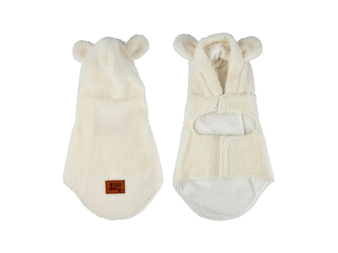 Veste Doudou pour Chien "Wooly" 40cm Écru