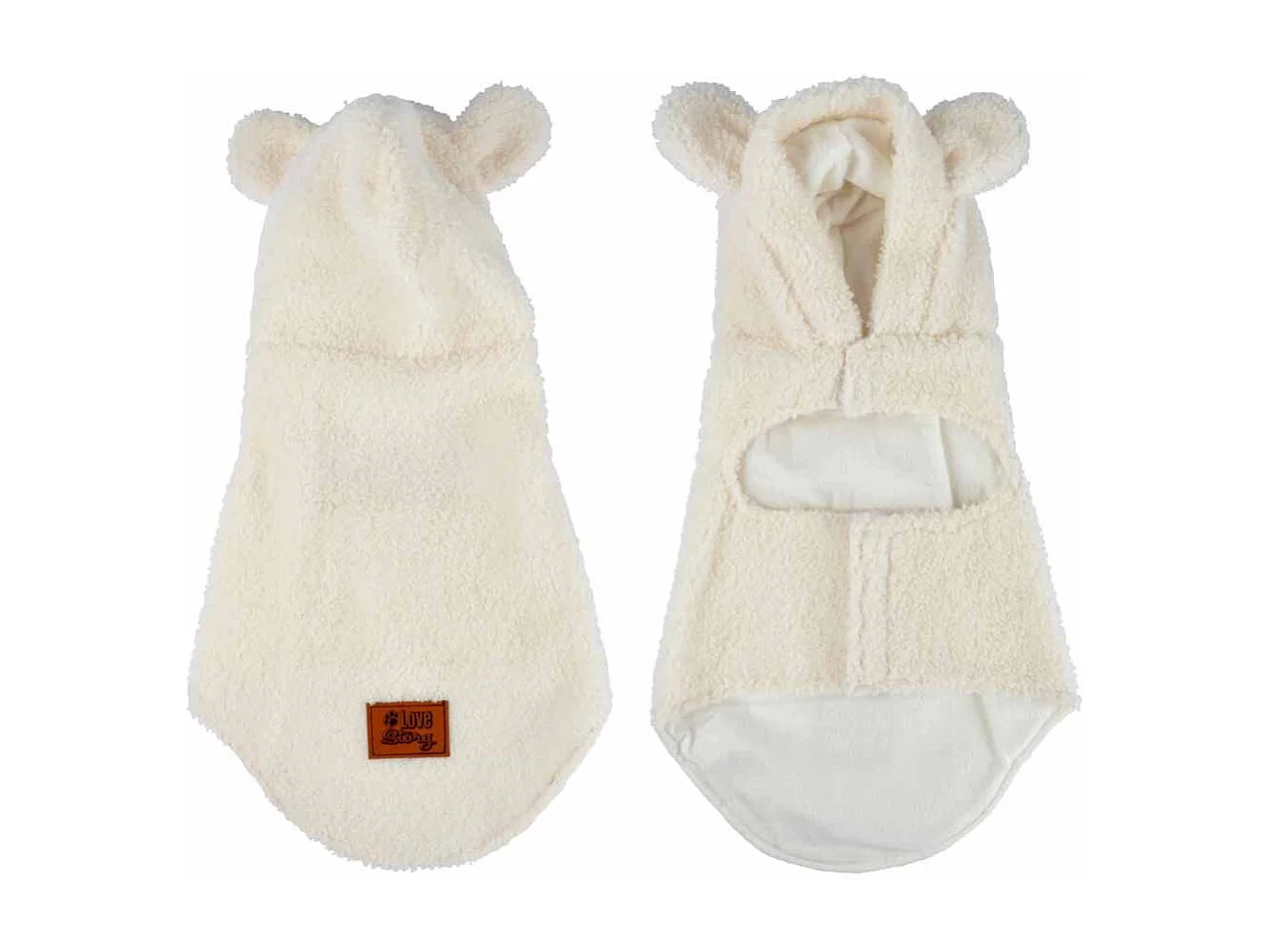 Veste Doudou pour Chien "Wooly" 35cm Écru