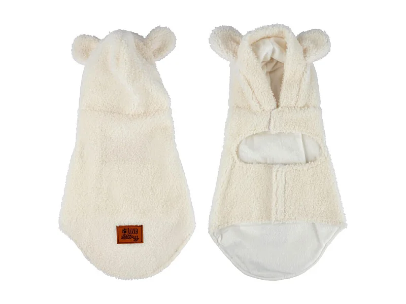 Veste Doudou pour Chien "Wooly" 35cm Écru