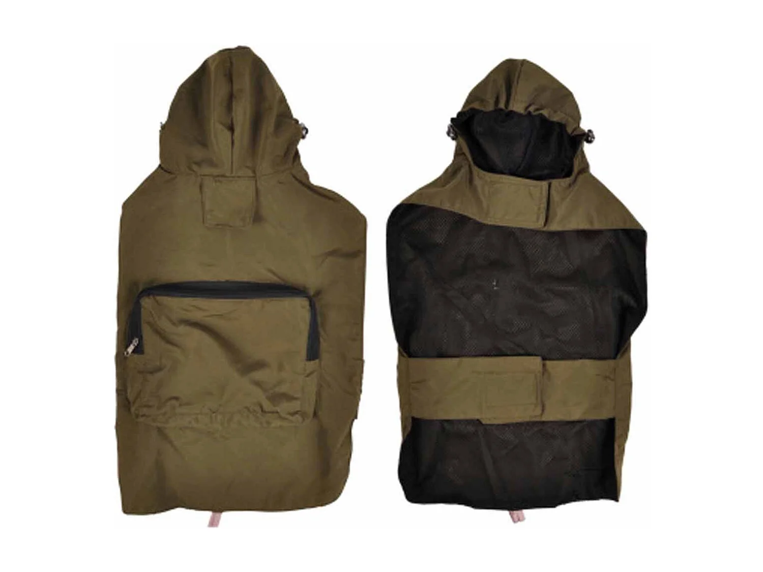 Imperméable pour Chien "Capuche & Poche" 50cm Kaki