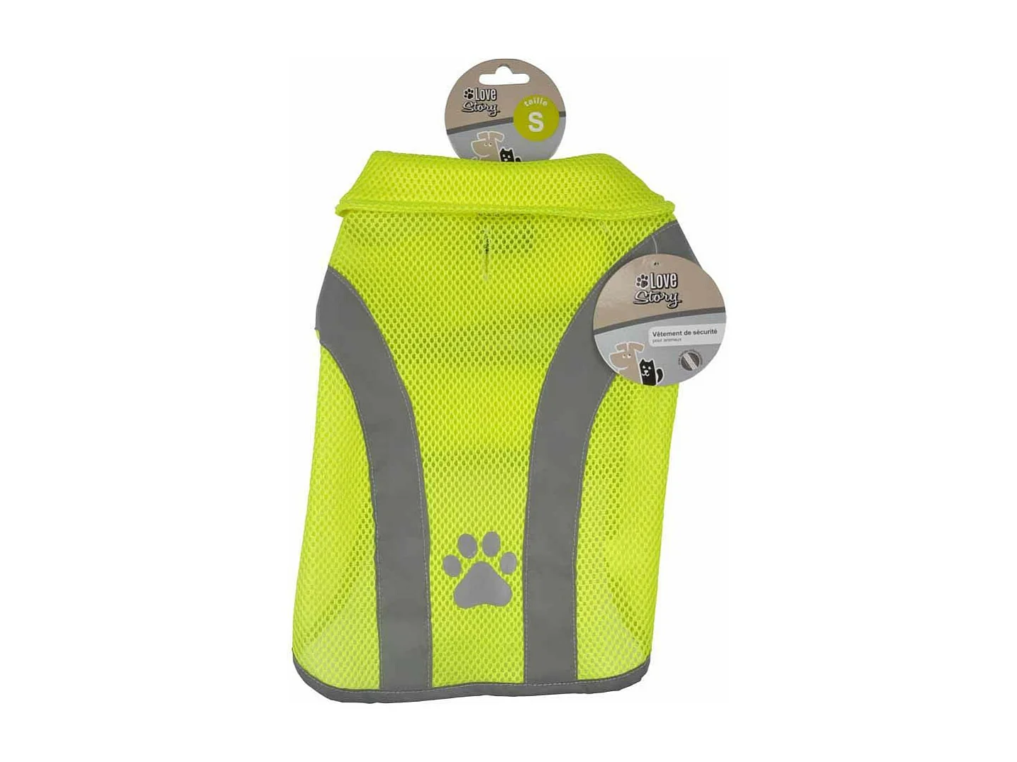 Gilet de Sécurité pour Chien "Réfléchissant" 30cm Jaune