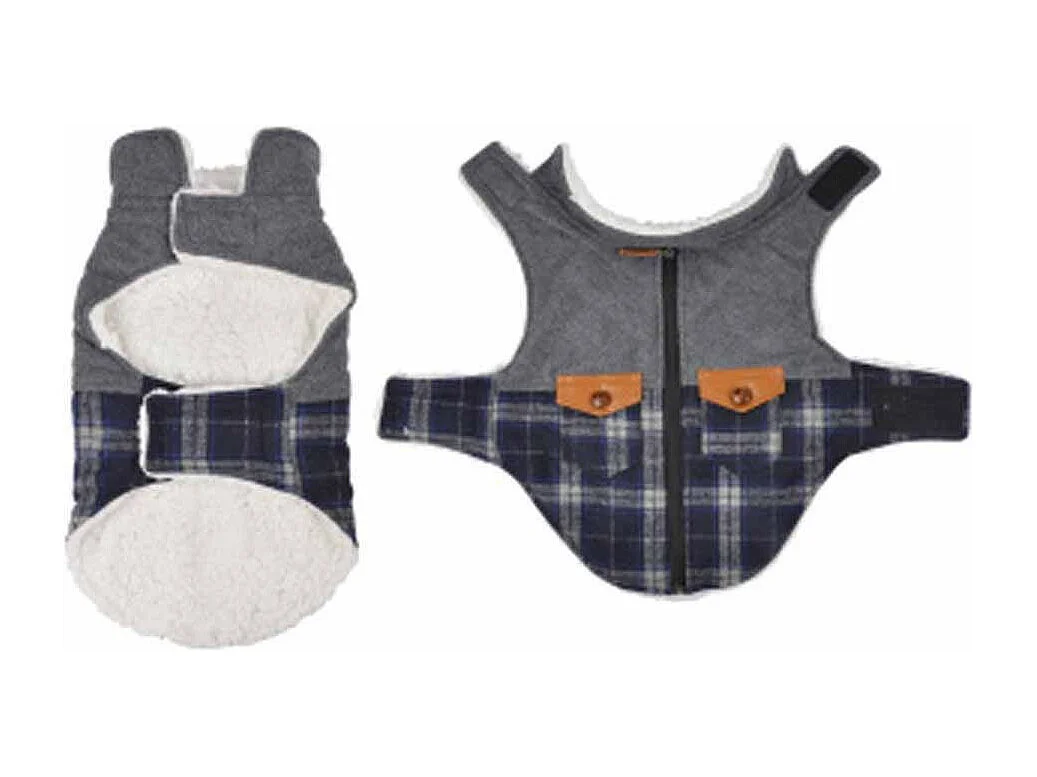 Vêtement pour Chien "Veste Bicolore" 30cm Bleu