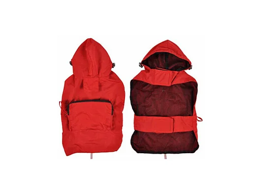 Imperméable pour Chien "Capuche & Poche" 40cm Rouge