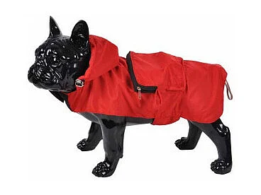 Imperméable pour Chien "Capuche & Poche" 40cm Rouge