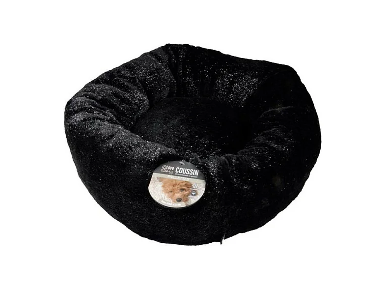 Coussin pour Chien & Chat "Paillettes" 55cm Noir