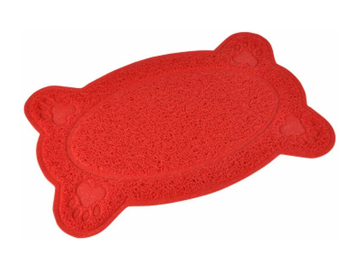 Tapis pour Chien & Chat "Ovale" 40cm Rouge