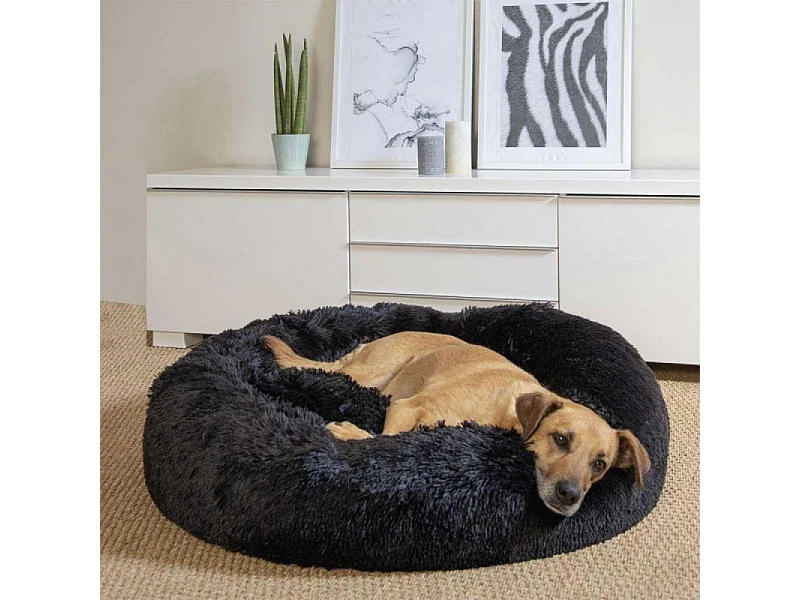 Coussin pour Chien & Chat "Fluffy" 95cm Noir