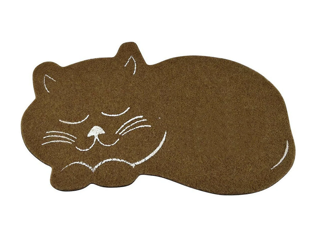 Tapis de Repas pour Chat "Feutrine" 60cm Naturel