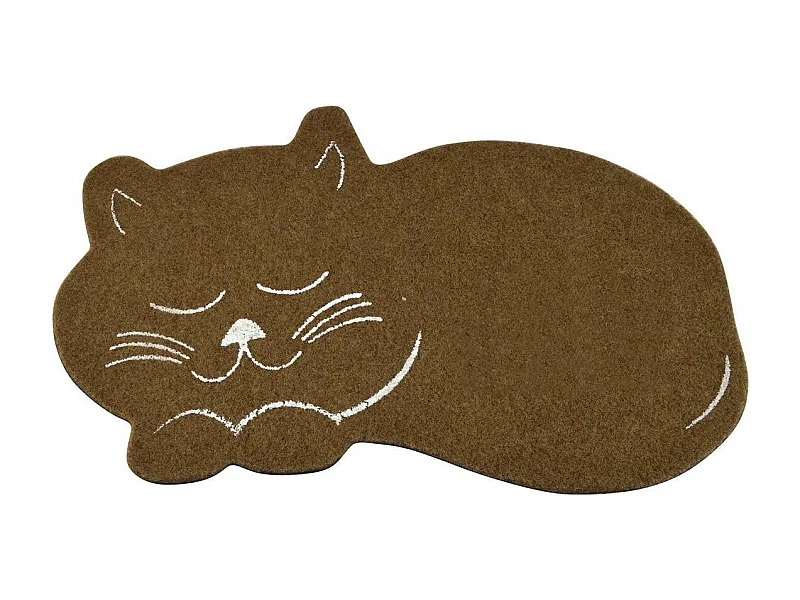 Tapis de Repas pour Chat "Feutrine" 60cm Naturel