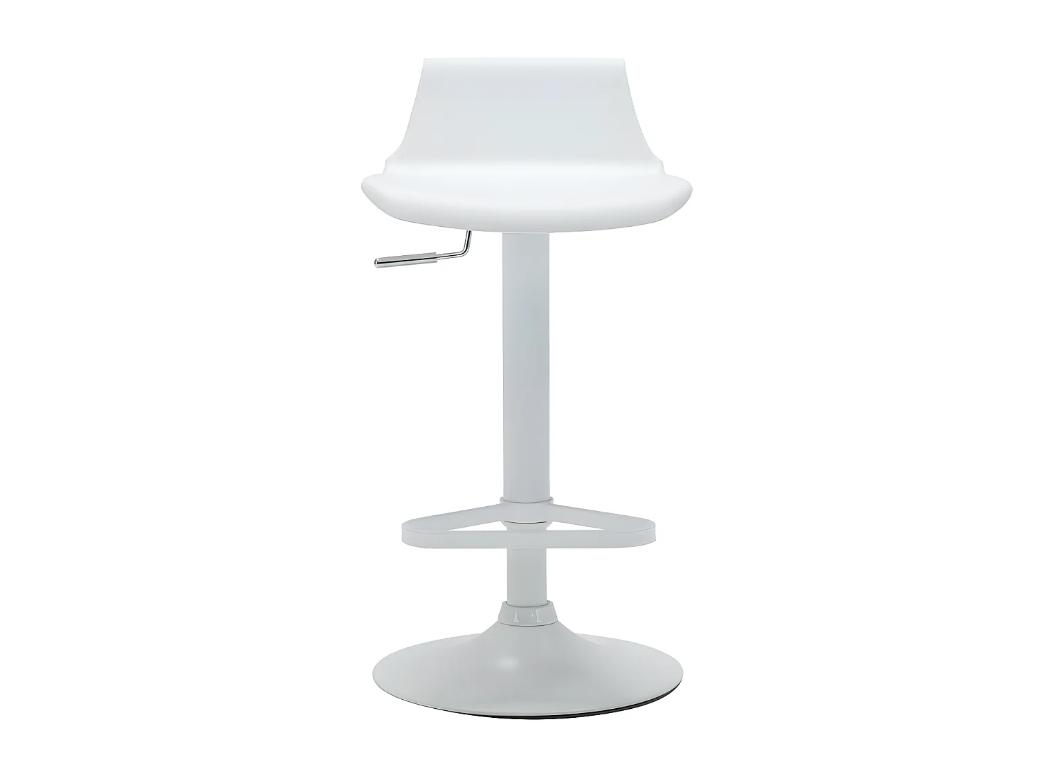 Conjunto de 2 taburetes de bar CALAS - Polipropileno - Color blanco