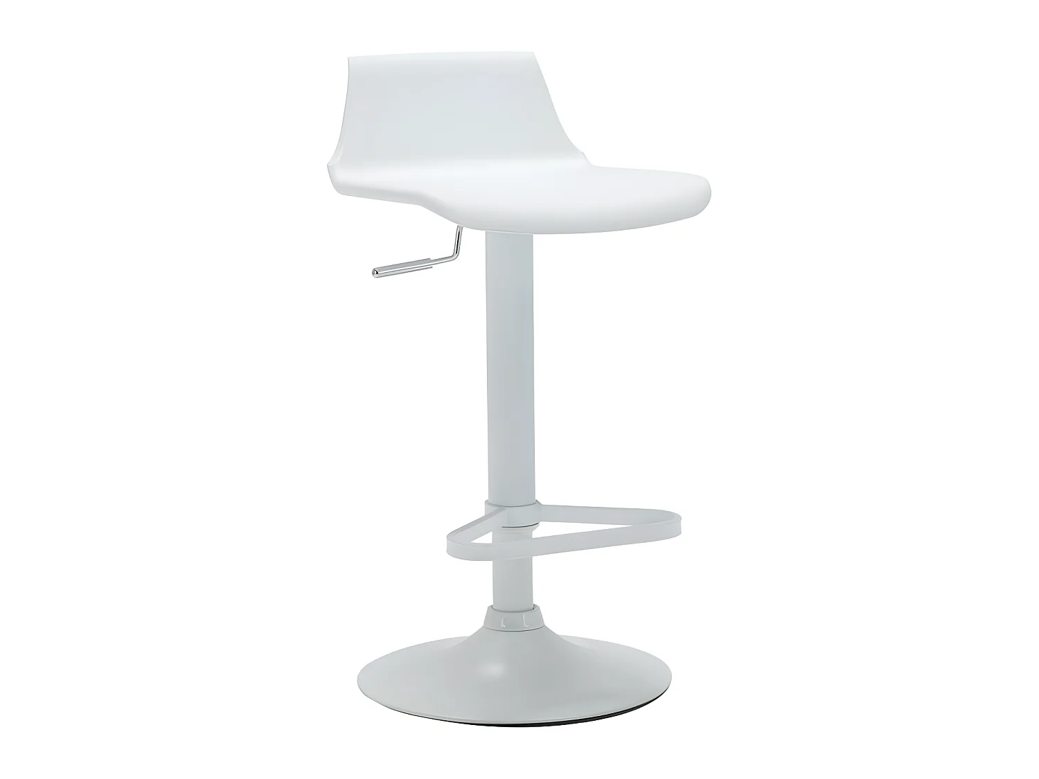 Conjunto de 2 taburetes de bar CALAS - Polipropileno - Color blanco