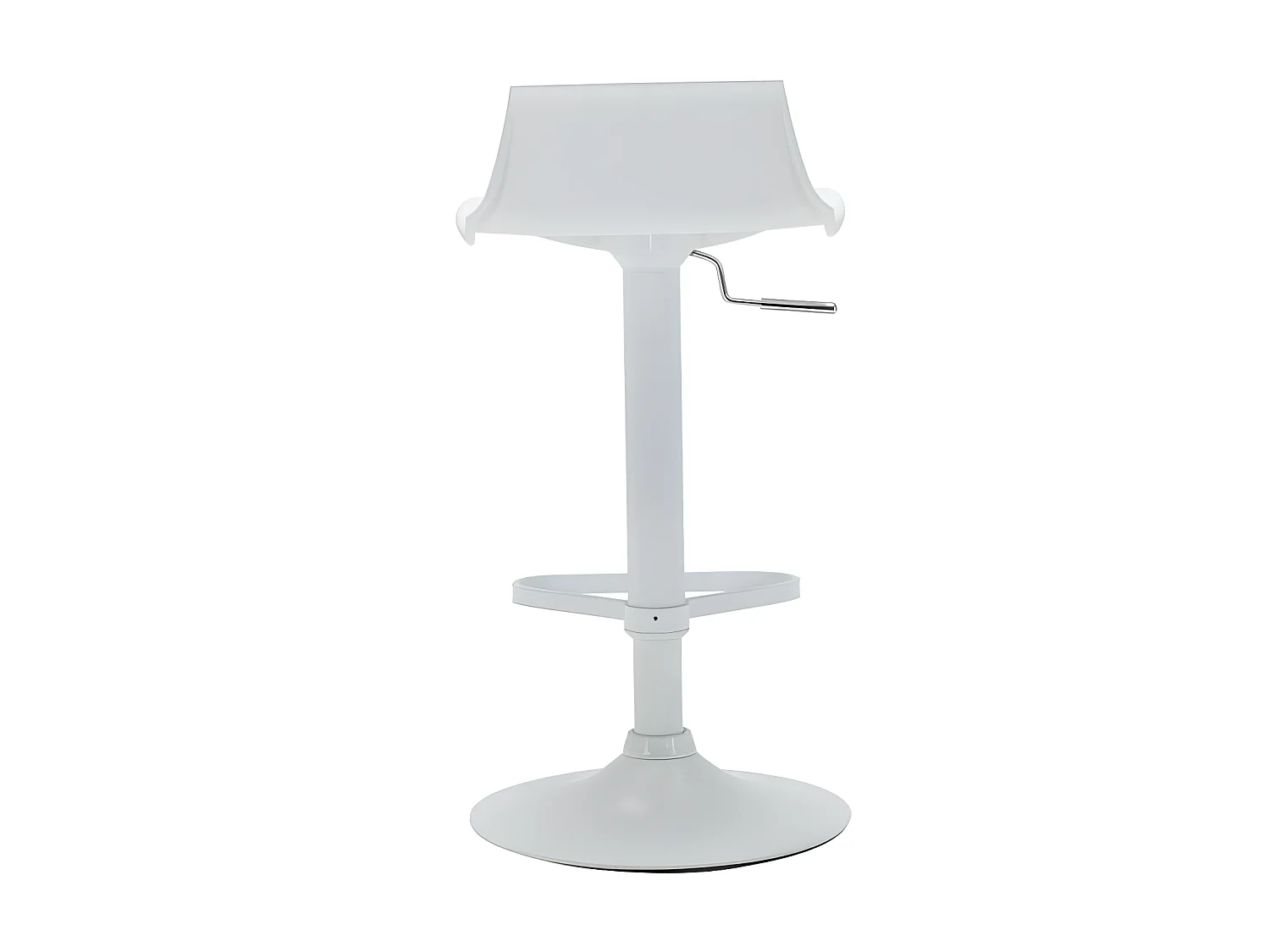 Conjunto de 2 taburetes de bar CALAS - Polipropileno - Color blanco