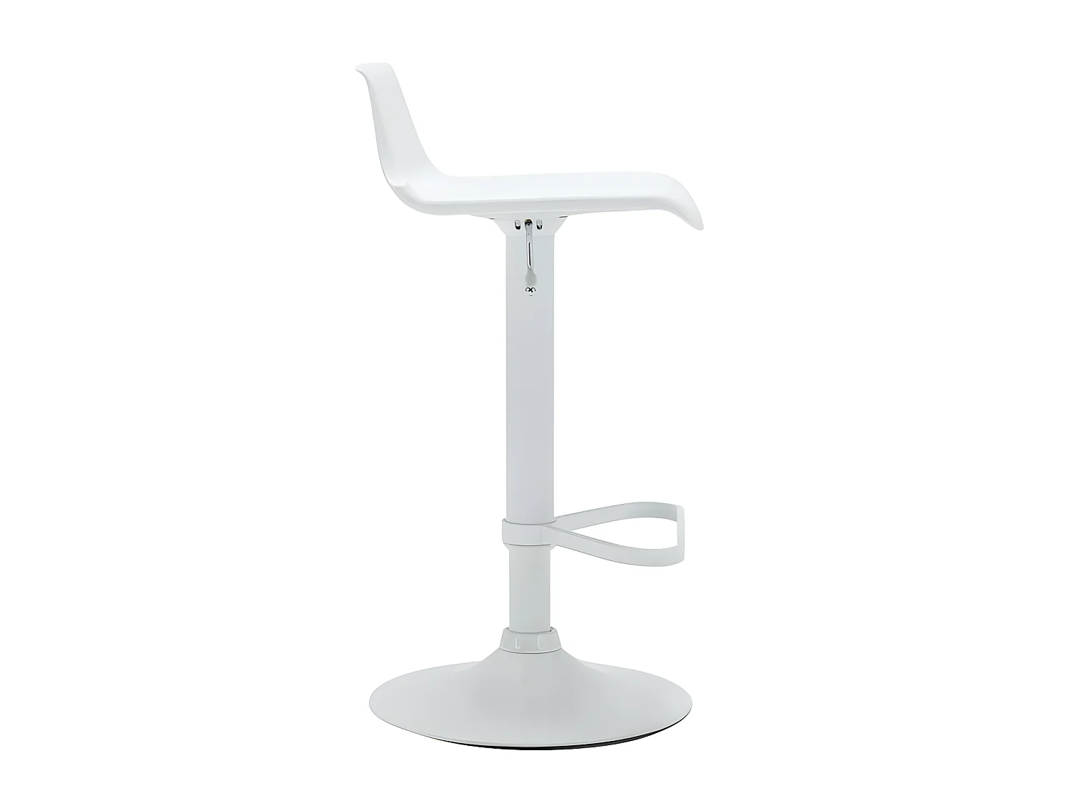 Conjunto de 2 taburetes de bar CALAS - Polipropileno - Color blanco