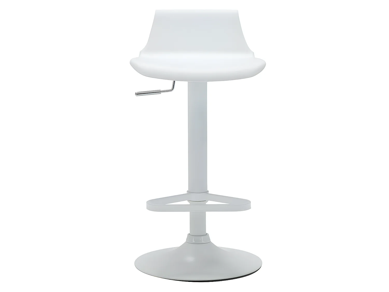 Lot de 2 tabourets de bar - Polypropylène - Coloris blanc - CALAS