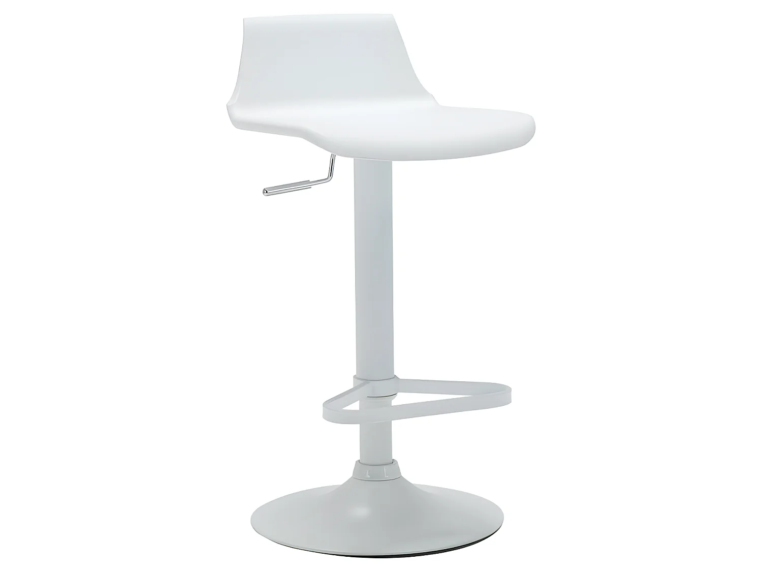 Lot de 2 tabourets de bar - Polypropylène - Coloris blanc - CALAS