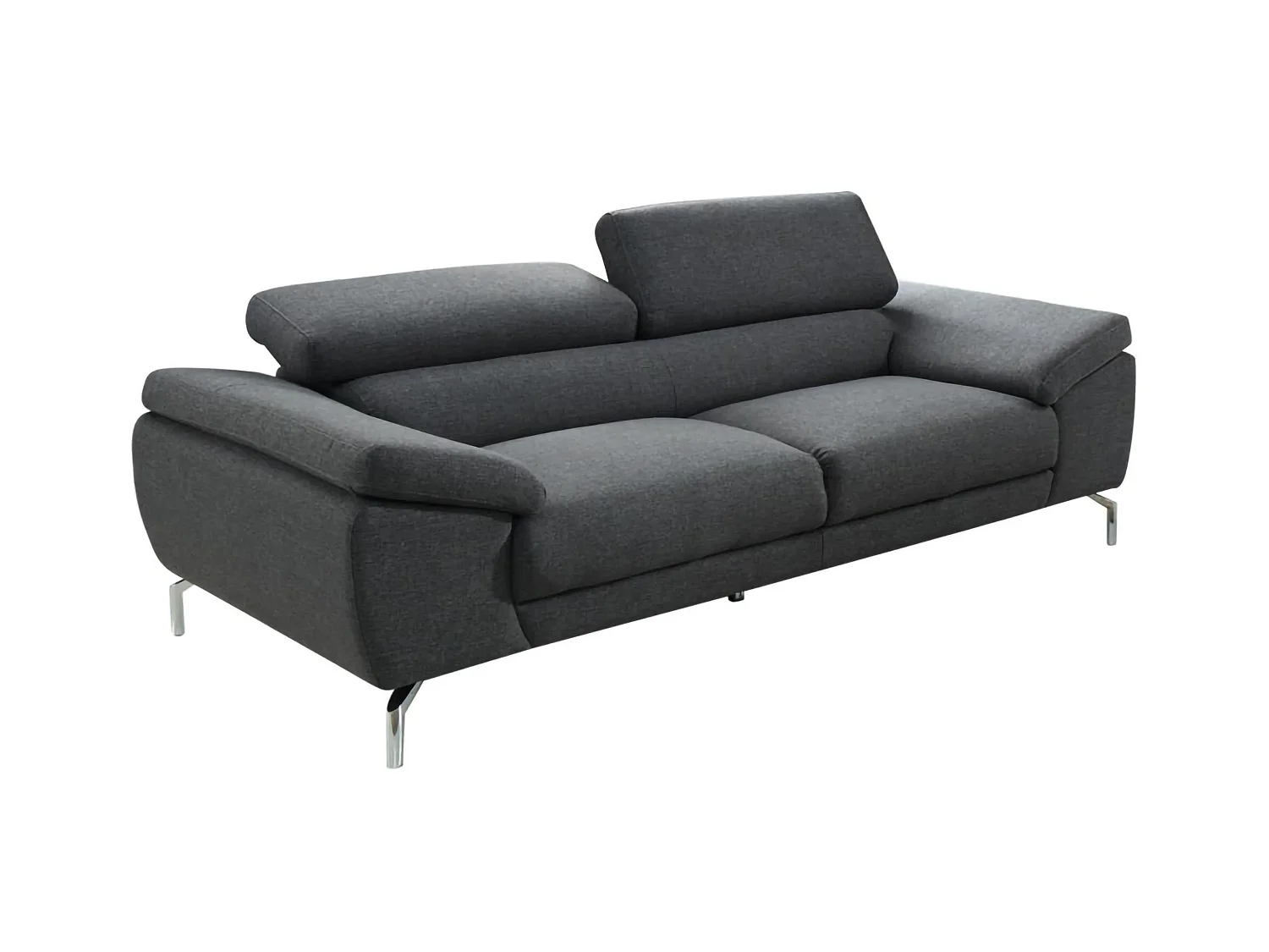 Sofa 3-Sitzer - Stoff - Grau - GRETEL