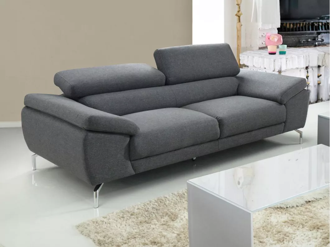 Kauf Unique Sofa 3-Sitzer - Stoff - Grau - GRETEL