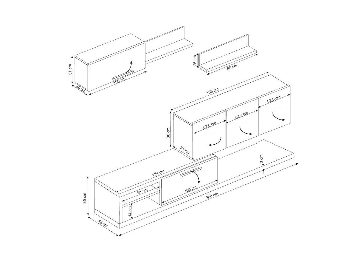 TVMöbel TVWand VENICIA günstig kaufen I Kaufunique.de