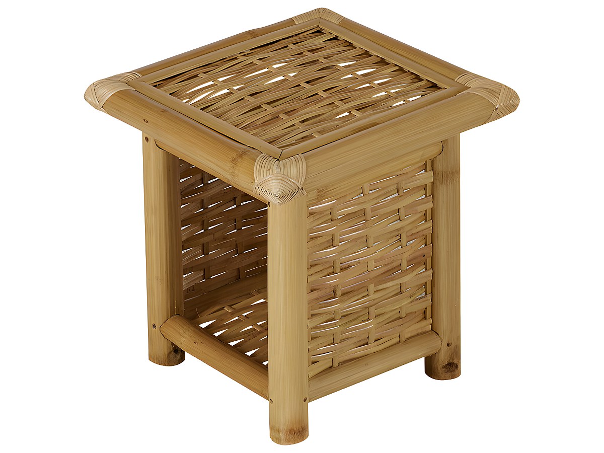 Mesa de noche DAHLIA - 1 hueco - Bambú, Estilo viaje étnico