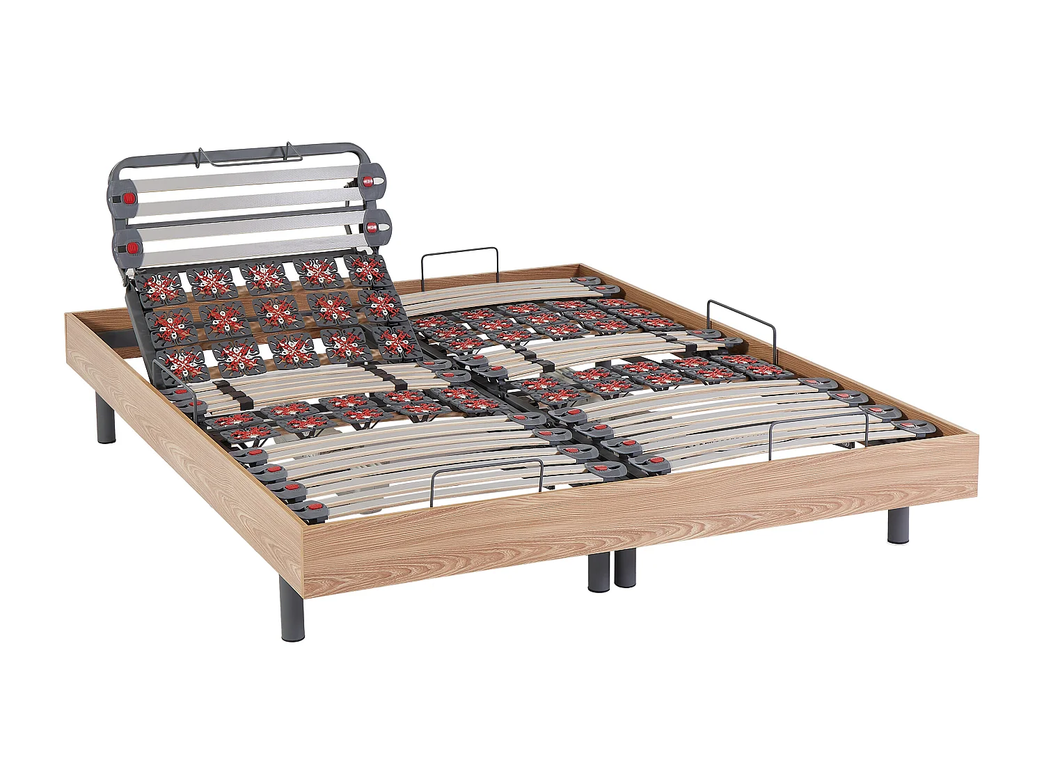 Cama articulada multiterminales + colchón memoria de forma - 2 x 90 x 200 cm - Tela - Beige - SASORA de DREAMEA