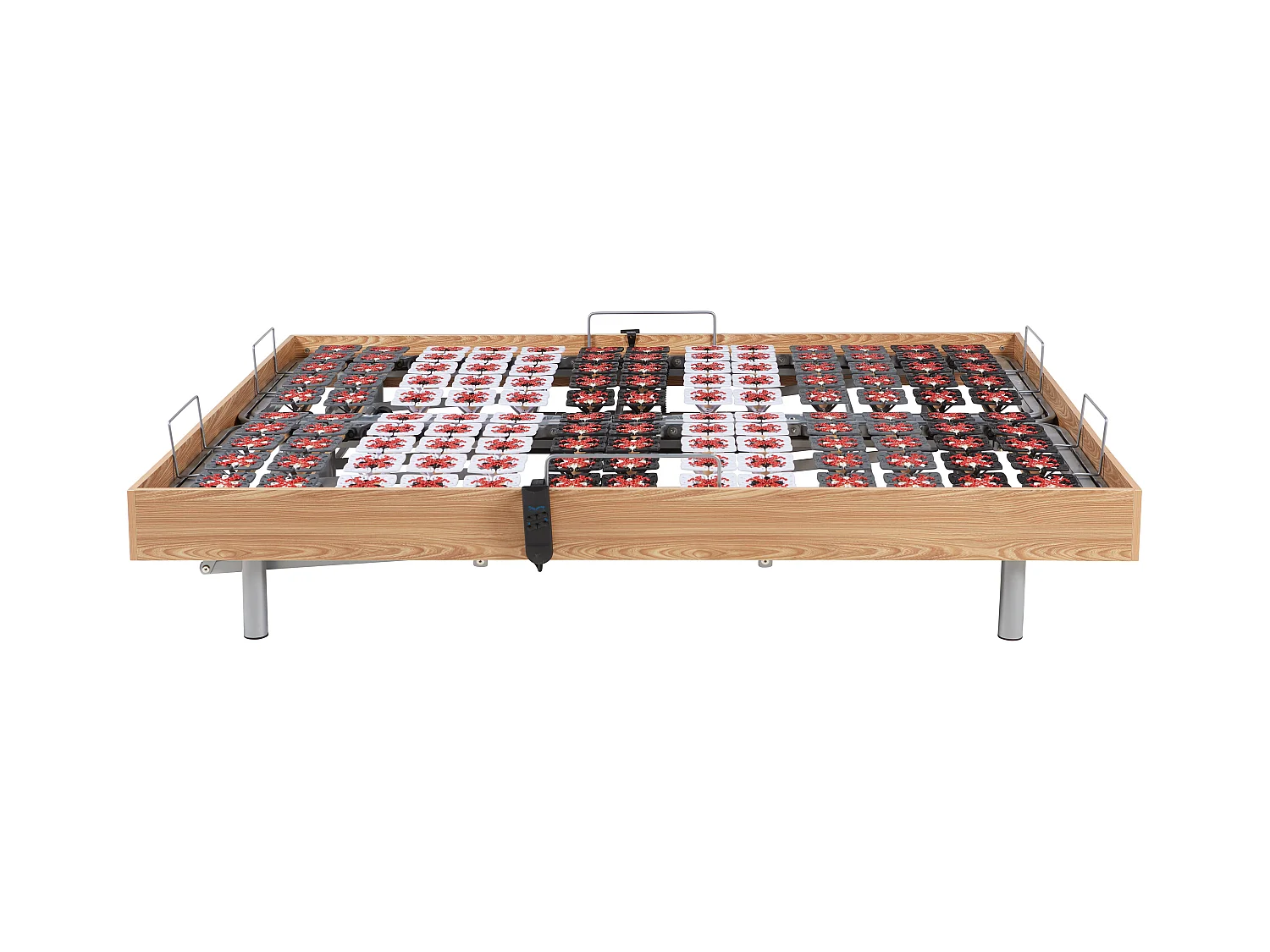 Rete relax 2x65 sospensioni in legno decorative quercia naturale di YSMÉE - 2 x 80 x 200 cm - motori OKIN