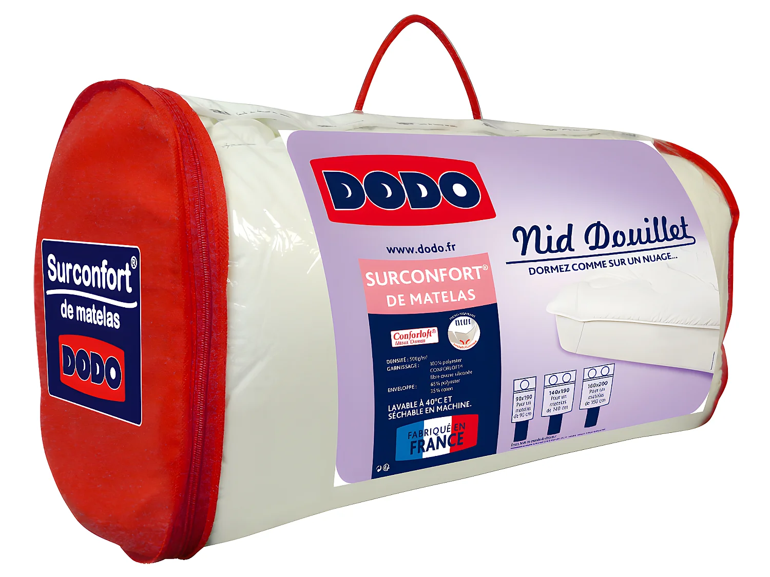 Obermatratze Matratzenauflage Topper - 160 x 200 cm - DODO von NID DOUILLET