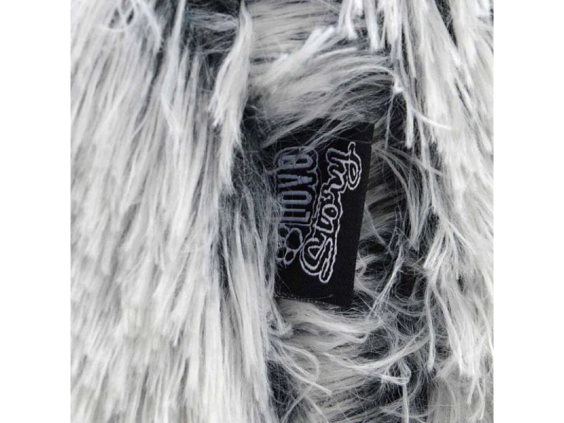 Coussin Rond pour Chien & Chat "Fluffy" 55cm Blanc Chiné