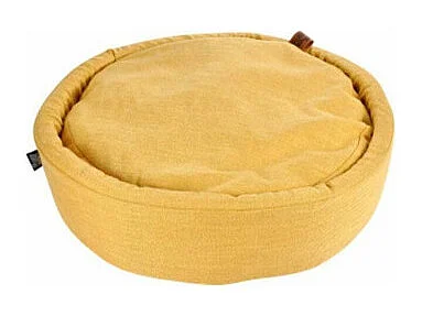 Coussin Rond pour Chien & Chat "Cosy Golden" 60cm Jaune