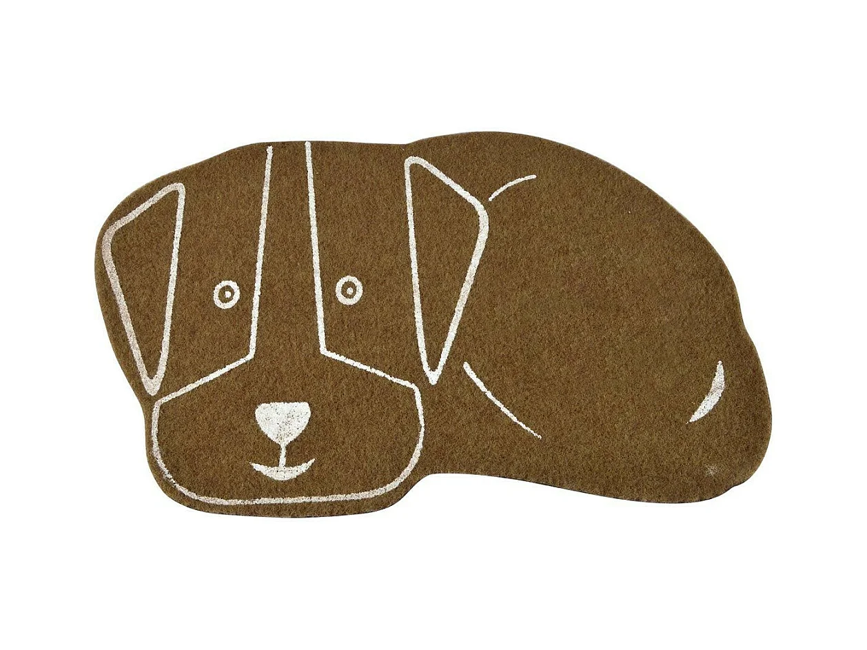 Tapis de Repas pour Chien "Feutrine" 60cm Naturel