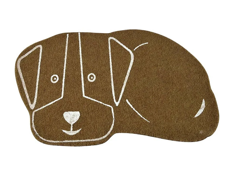 Tapis de Repas pour Chien "Feutrine" 60cm Naturel