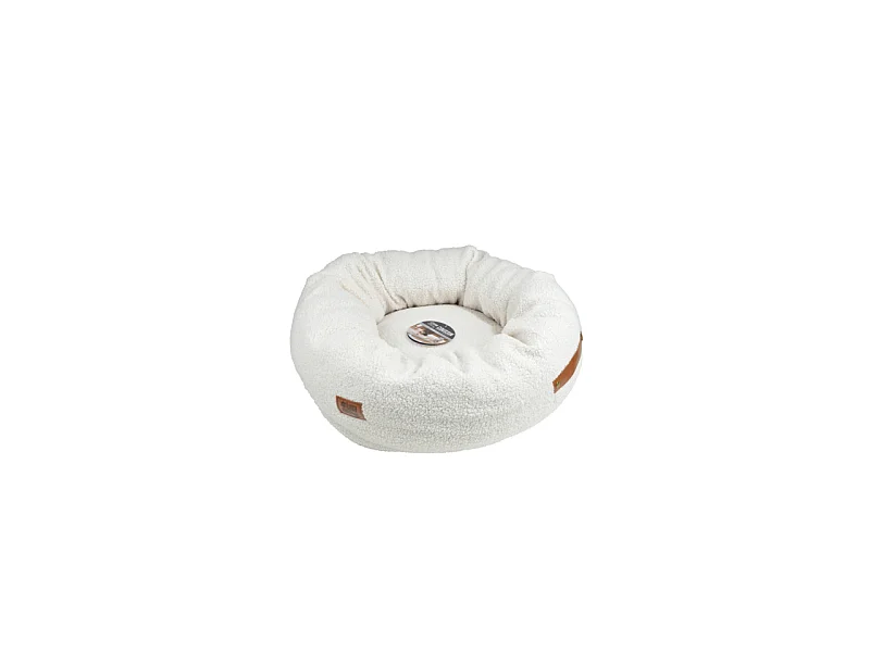Coussin Donut pour Chien & Chat "Wooly" 55cm Écru