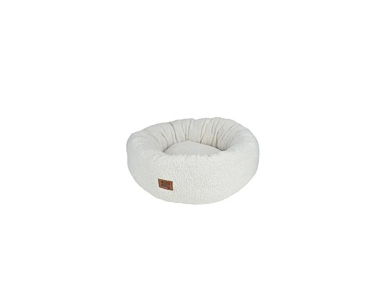Coussin Donut pour Chien & Chat "Wooly" 55cm Écru