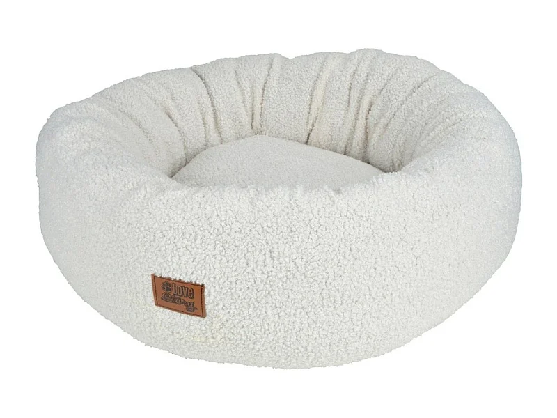 Coussin Donut pour Chien & Chat "Wooly" 55cm Écru