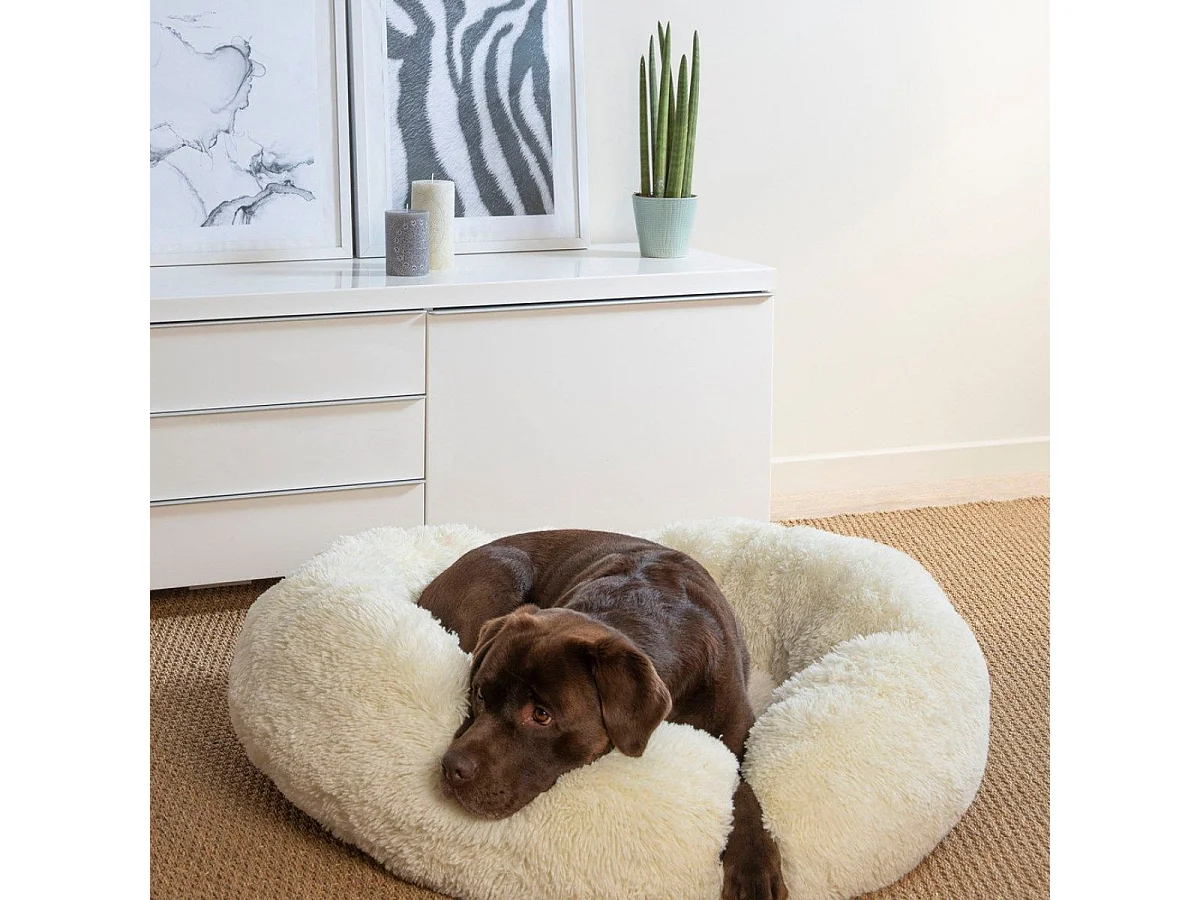 Coussin pour Chien & Chat "Fluffy" 95cm Écru