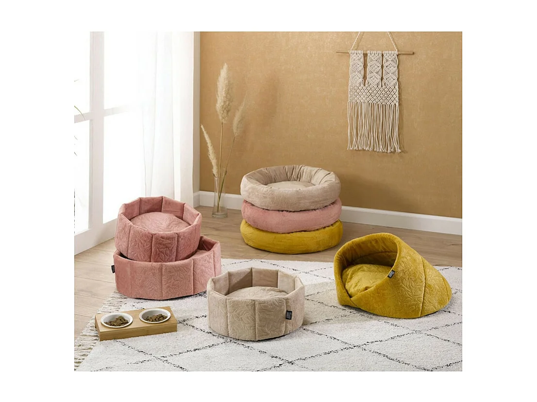 Coussin pour Chien & Chat "Boho" 50cm Moutarde