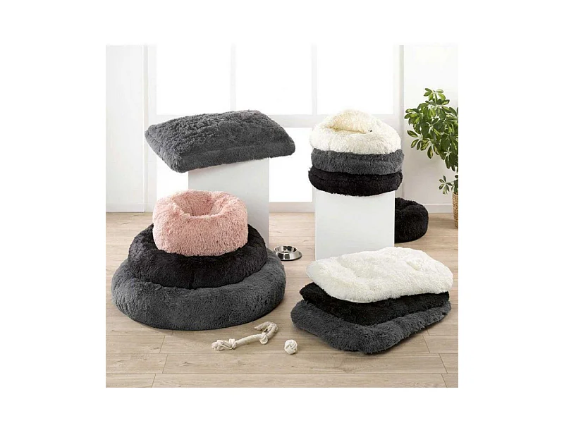 Coussin pour Chien & Chat "Fluffy" 75cm Noir