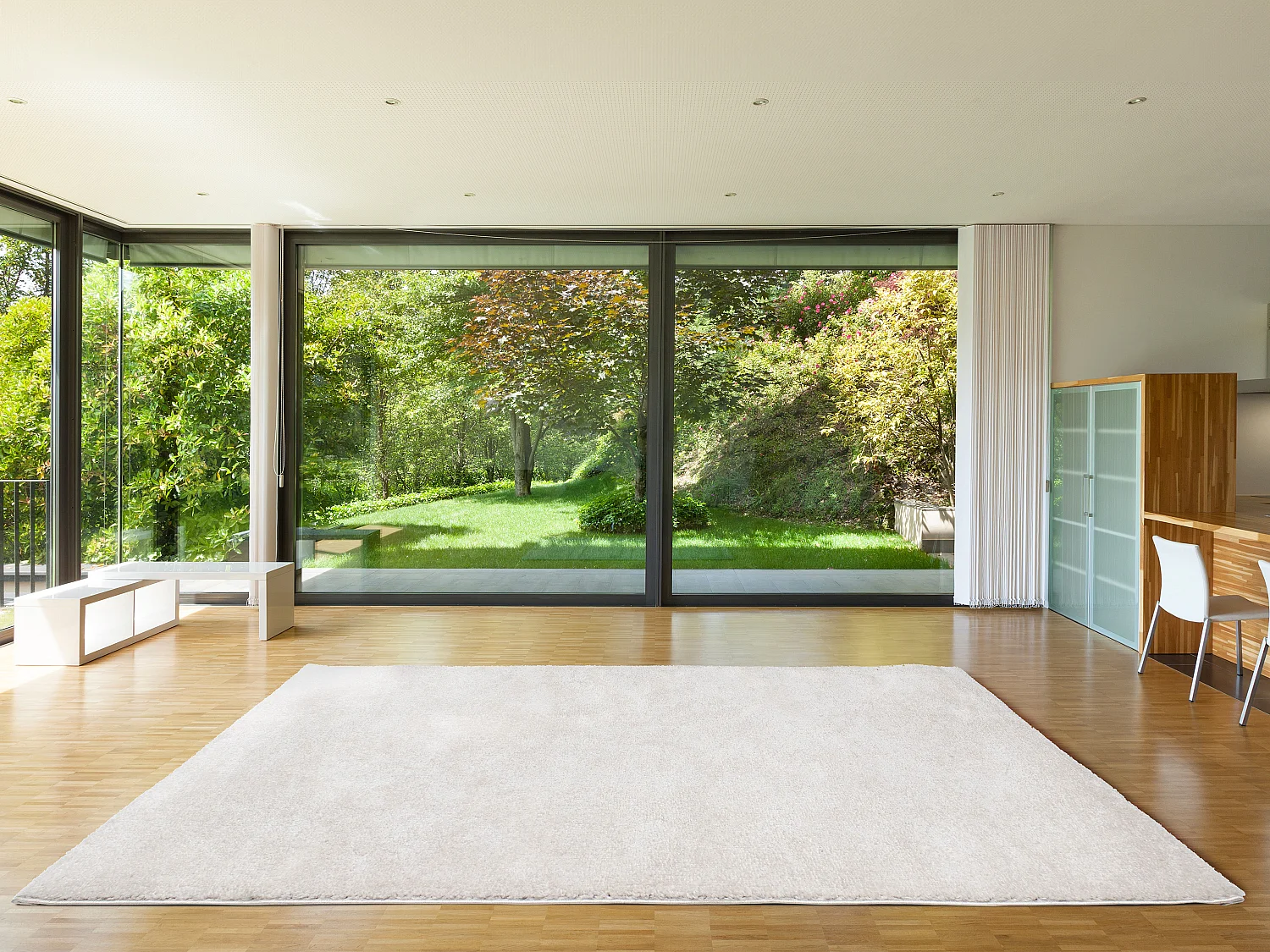 Dywan Shaggy z długim włosiem – 160 x 230 cm – Biały – MILINIO