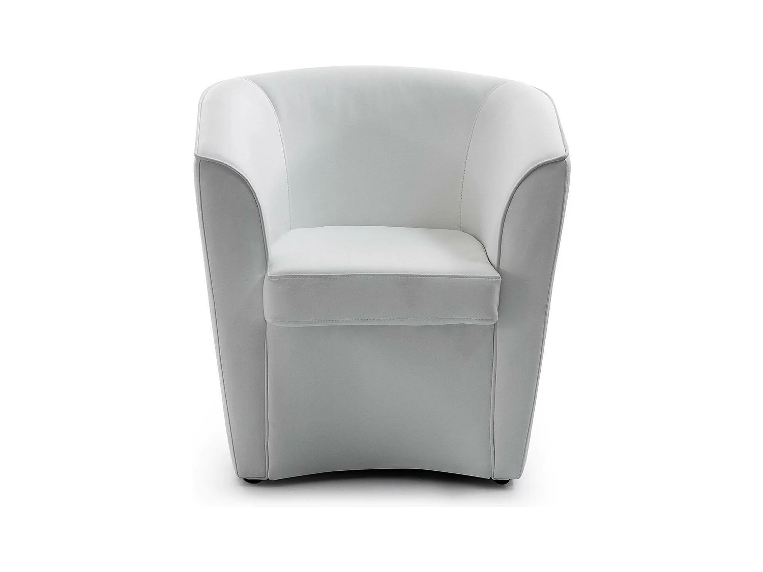 Dabbiat Fauteuil, Woonkamerfauteuil, 100% Made in Italy, Ontspannende fauteuil van ecoleer, 70x60h74 cm, Wit