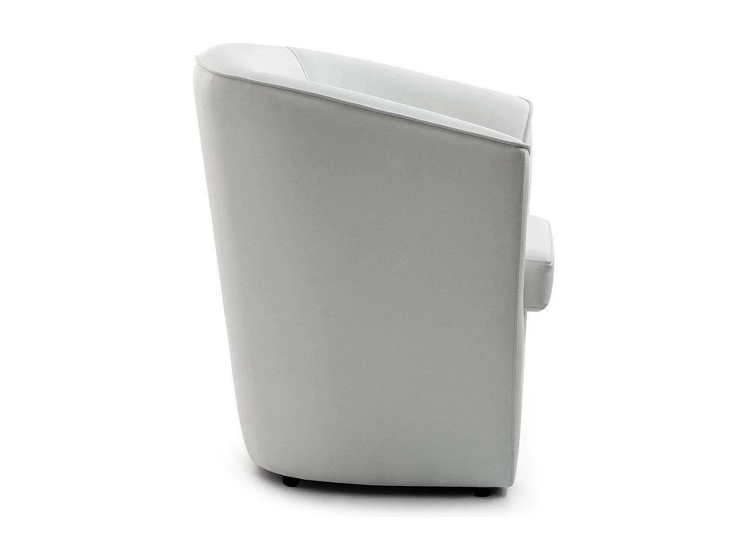 Fauteuil Dabbiat, Fauteuil de salon, 100% Made in Italy, Fauteuil relaxant en éco-cuir, 70x60h74 cm, Blanc