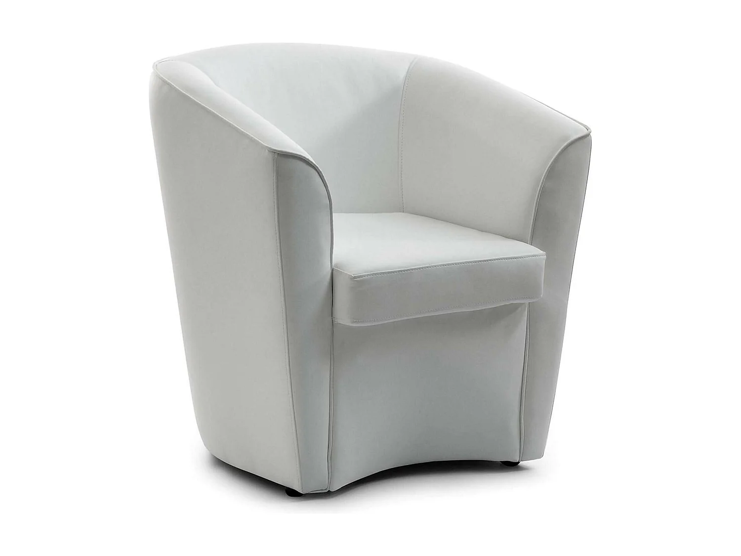 Fauteuil Dabbiat, Fauteuil de salon, 100% Made in Italy, Fauteuil relaxant en éco-cuir, 70x60h74 cm, Blanc