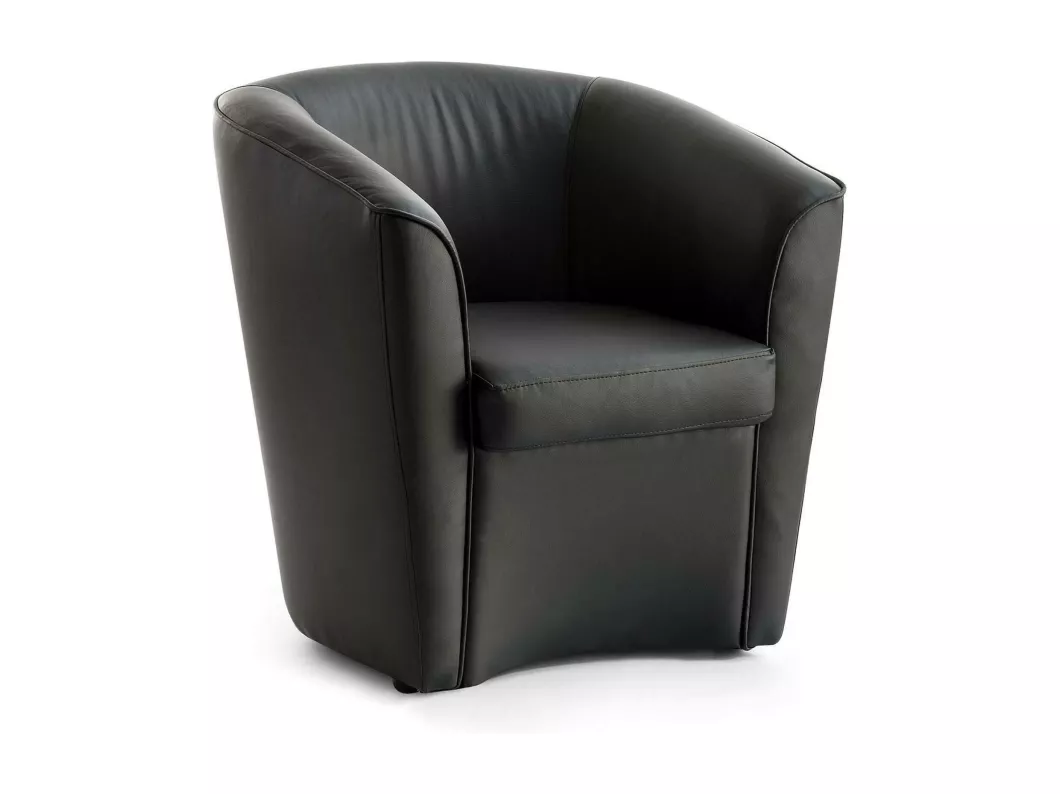 Kauf Unique Lounge-Sessel Dabbiat, Lounge-Sessel, 100% Made in Italy, Relaxsessel aus Kunstleder, Cm 70x60h74, Schwarz